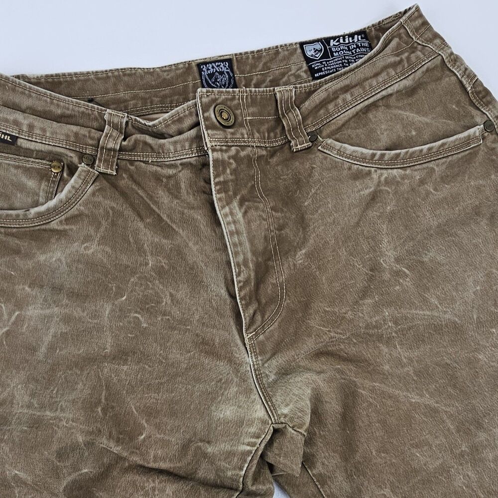 Kuhl Vintage Patina Dye Pants Mens 33x32 Brown Outdoor Hiking Work Utility